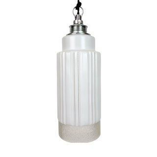 Vintage Glass Ceiling Light, 1970s For Sale