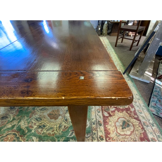 20th Century Oak Wood Rustic Dining Table For Sale - Image 13 of 18