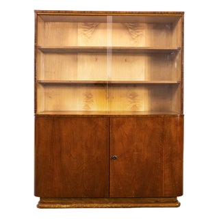 Walnut Wide Cabinet, 1930s For Sale