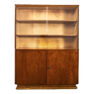 Walnut Wide Cabinet, 1930s For Sale