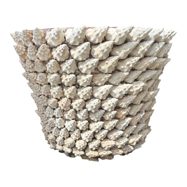 Monumental Italian Coquillage Shell-Encrusted Terracotta Planter, Mid-20th Century For Sale