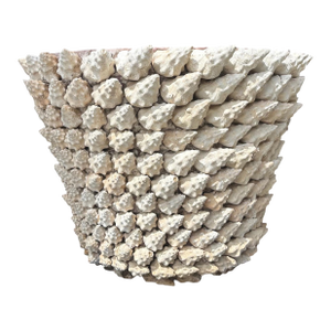 Monumental Italian Coquillage Shell-Encrusted Terracotta Planter, Mid-20th Century