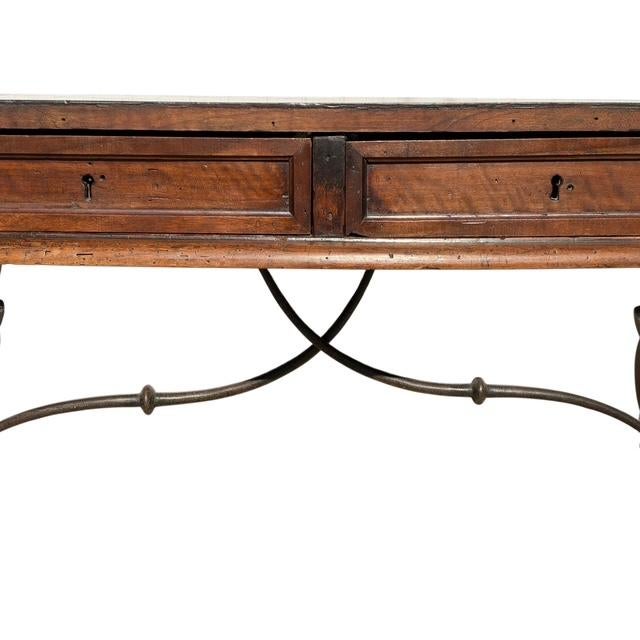 18th Century Spanish Baroque Desk With Drawers For Sale - Image 12 of 18