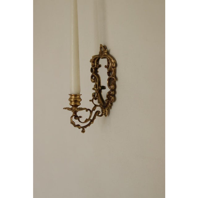 Mid-Century Modern Swedish Brass Sconces with Mirrors, Set of 2 For Sale - Image 5 of 16