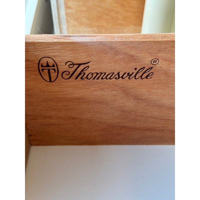 Ornamental & Decorative Materials Vintage Thomasville Faux Bamboo Double Dresser - Coastal Palm Beach Regency For Sale - Image 7 of 8