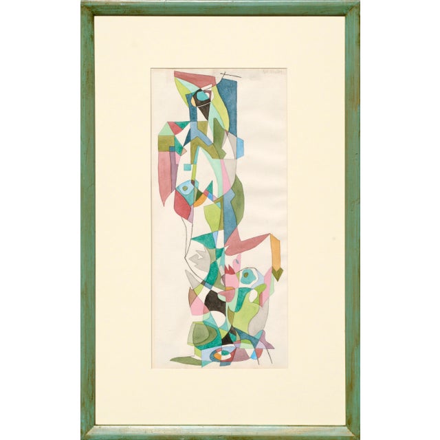 Ellwood Graham "Indian Dance" Abstract Geometric Composition circa early 1960s For Sale