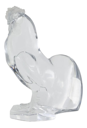 Large Crystal Rooster by Marc Lalique for Maison Lalique, 1950s