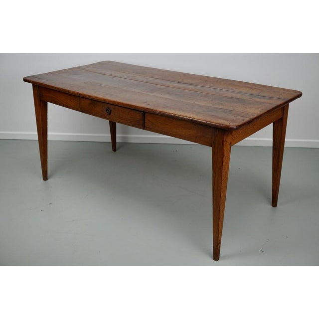 19th Century French Farmhouse Dining Table in Chestnut For Sale - Image 17 of 18