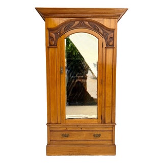 Edwardian English Mirrored Armoire Cabinet, Attributed to Harris Lebus, C. 1904 For Sale