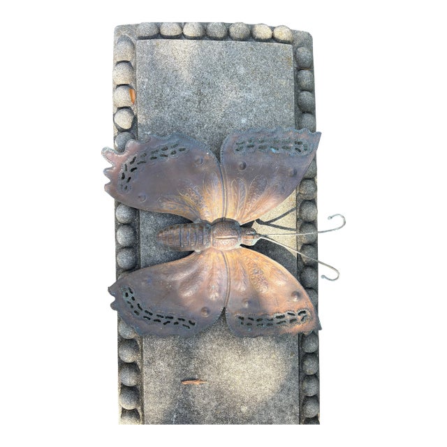 Italian Hollywood Regency Copper Butterfly Sculpture. Offered is a beautifully detailed Italian mid-century copper...