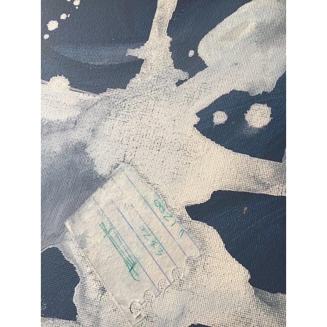 Contemporary "Abstract in Blues" Contemporary Abstract Original Acrylic Painting on Canvas by CL Auker For Sale - Image 3 of 7