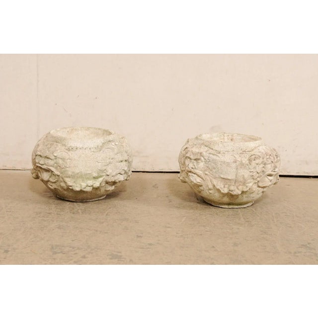 Spanish Mid 20th Century Cast-Stone Pots - A Pair For Sale In Atlanta - Image 6 of 11