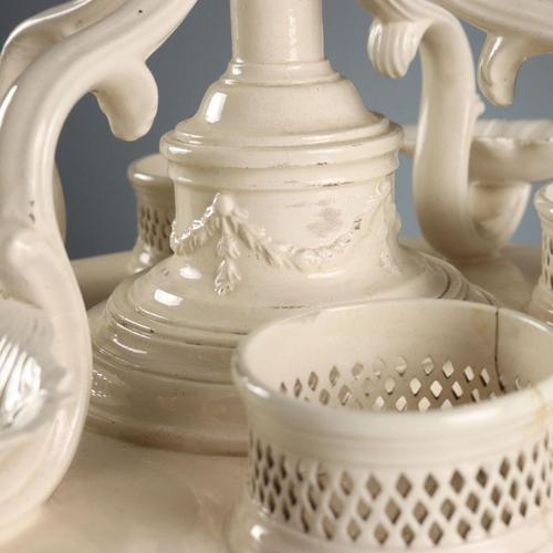 Ceramic Antique Plat de Ménage Centerpiece in Earthenware, Italy, 19th Century For Sale - Image 7 of 15