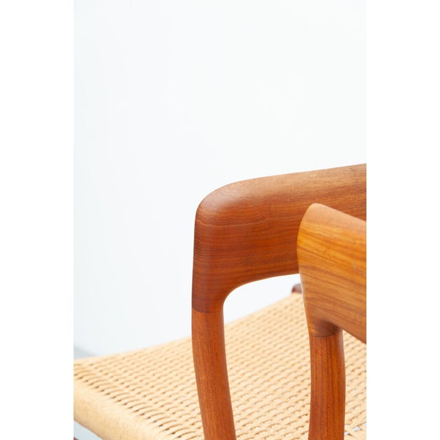 Vintage Model 75 Dining Chairs in Teak by Niels Otto Møller for J. L. Møller Møbelfabrik, 1950s, Set of 4 For Sale - Image 4 of 18