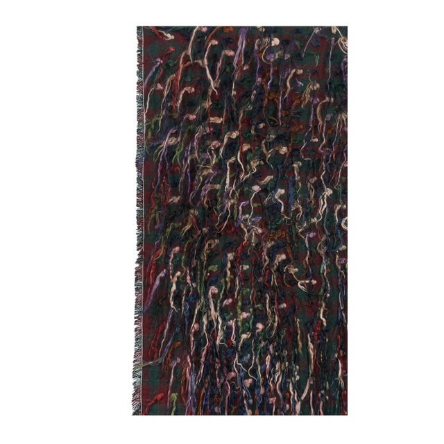 1960s Mid Century Angora Filikli Rug 4'1" X 4'1" For Sale - Image 5 of 12