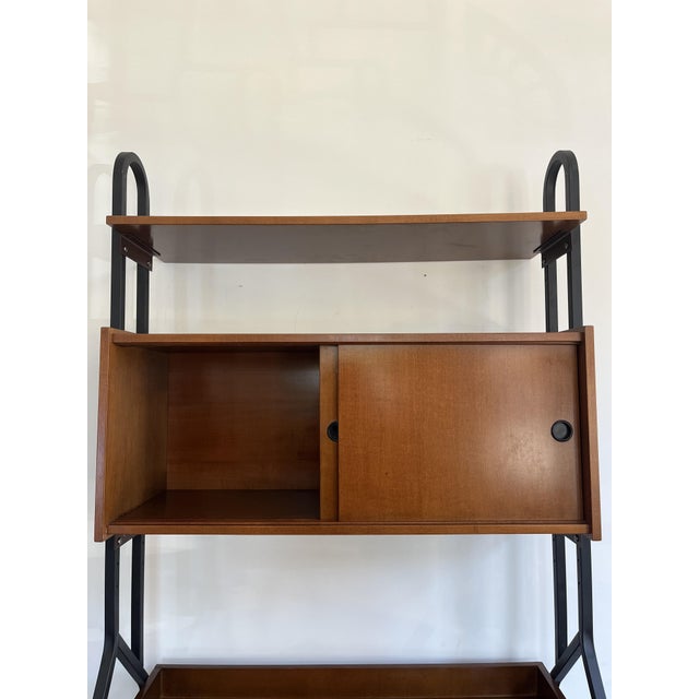 1960s Freestanding Wall Unit with Desk, 1960s For Sale - Image 5 of 16