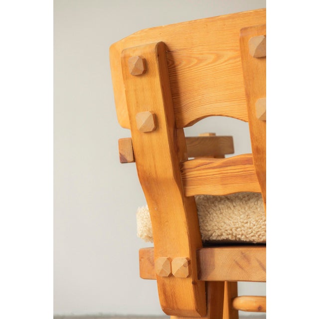 Wood Pine Lounge Chairs by Stig Sandqvist, 1960s, Set of 2 For Sale - Image 7 of 8