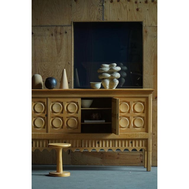Vintage Danish Oak Sideboard by Henning Kjærnulf for Nyrup Furniture Factory, 1960s For Sale - Image 12 of 18