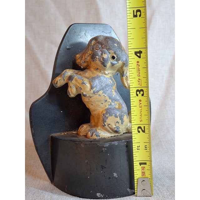 Antique Judd Co Cast Iron Japanese Spaniel Dog Doorstop 1267 Begging Pup 1920s For Sale - Image 16 of 17