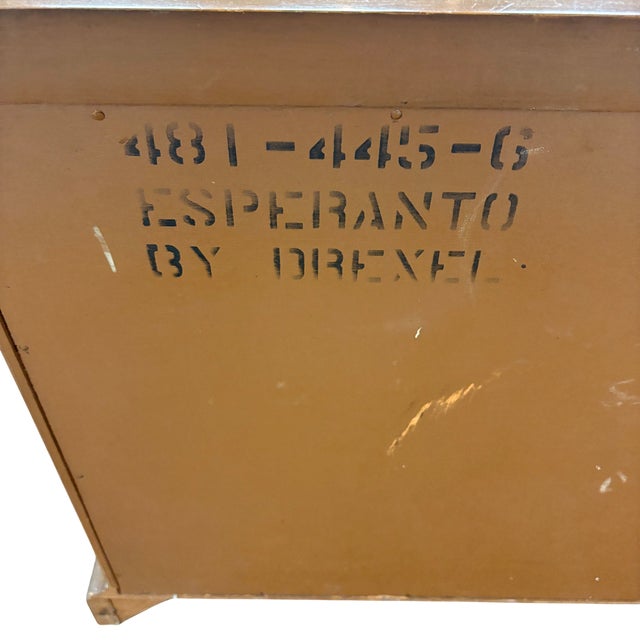 Vintage Drexel 1960's Esperanto Record Cabinet With Slate Top For Sale - Image 9 of 9