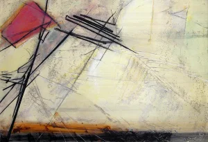 1990s "In Lamb's Way" Abstract Monotype by Master Printer Dan Welden