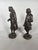 Pair of full-length sculptures of Voltaire and Rousseau, early 19th century, French work, circa 1820, Restoration period ....