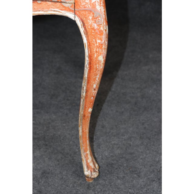 Italian Venetian Style Heavily Distressed Paint Decorated Writing Desk For Sale - Image 13 of 16