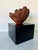 Wood 1980’s Vintage Hand-Carved Burlwood Abstract Sculpture on Black Laminate Base For Sale - Image 7 of 12