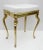 Metal Mid-Century Brass and Acrylic Glass Stool, 1950s For Sale - Image 7 of 8