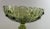 Fenton Art Glass Company Vintage Fenton Glass Tall Green Compote Candy Dish in Cabbage Rose Pattern For Sale - Image 4 of 8