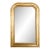 Matthew Izzo Home Waverly Hand Carved Curved Top Gold Leaf Beaded Antique Mirror For Sale