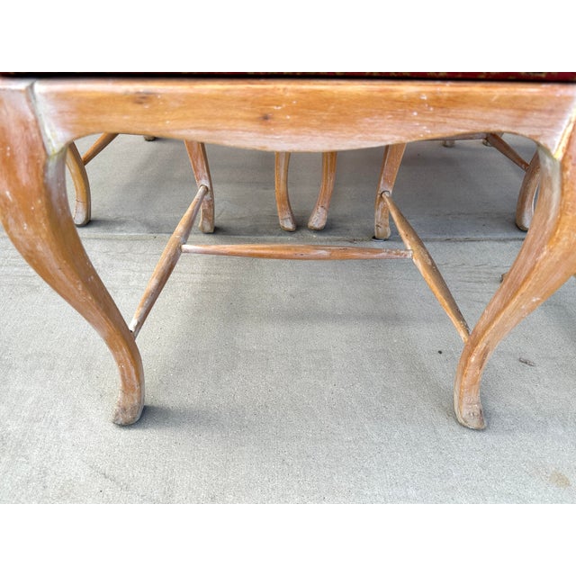 1970s Vintage Mid 20c Gustavian Style Cerused Dining Chairs-Set of 6 For Sale - Image 5 of 12