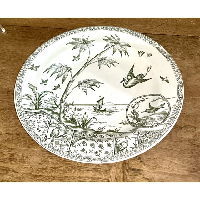 Meakin & Co. Antique 1883 Edge Malkin & Co Tonquin Plate For Sale - Image 4 of 11