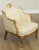 High Quality Antique Late 19th Century Gilt Wood Frame Custom Upholstered Chair