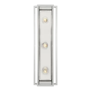 Ian K. Fowler for Visual Comfort Signature Halle 24" Vanity Light in Polished Nickel with Clear Glass