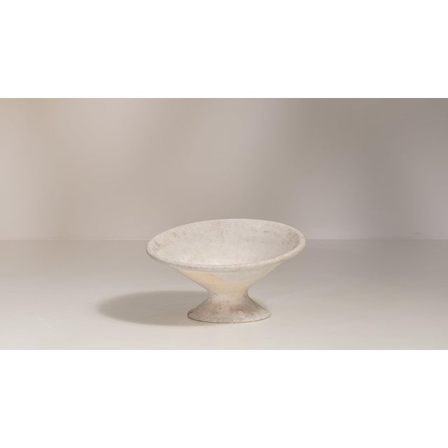1960s 1960-1969 France Weathered Antique White Painted Flared Bowl Planter For Sale - Image 5 of 9
