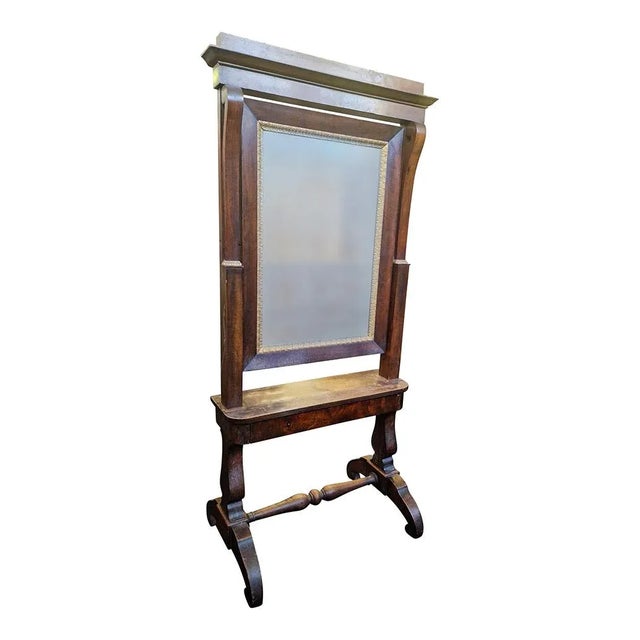 Early 19th Century Psyche in Walnut, Italy, 1980s For Sale - Image 4 of 6