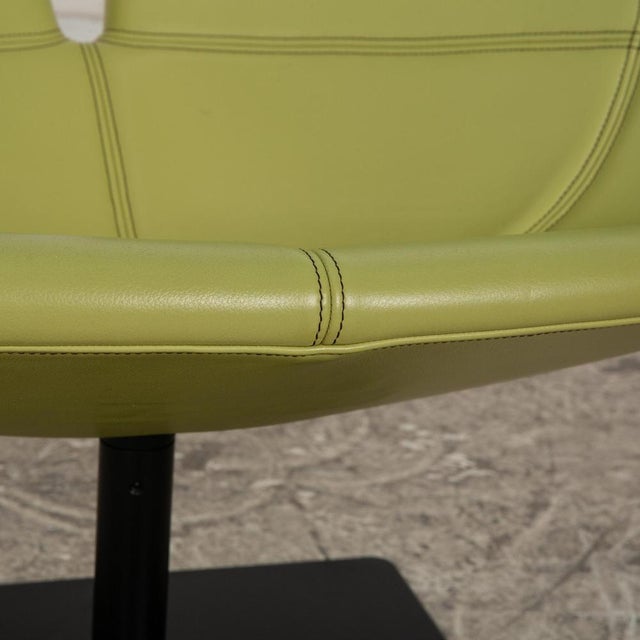 Modern Fjord Leather Armchair in Green by Patricia Urquiola for Moroso For Sale - Image 3 of 11