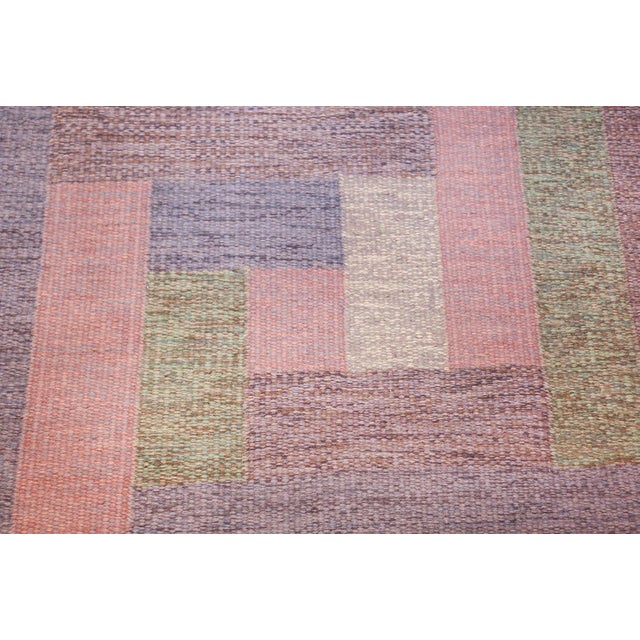 Mid 20th Century Nazmiyal Collection Signed Vintage Scandinavian Kilim Rug For Sale - Image 5 of 10