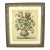 Antique Coloured Botanical Illustration Engraving Antique Wood and Plaster Frame Floral French Art For Sale