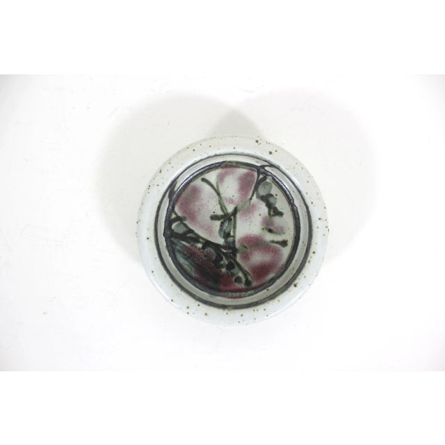 Vintage Signed Eva Mlcak Studio Pottery Dish Candle Holder Bottle Coster Nut Bowl For Sale - Image 6 of 9