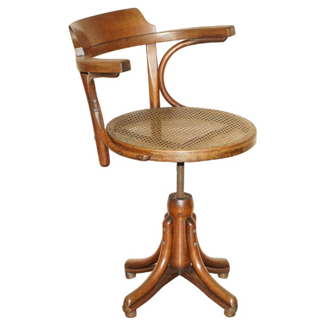 Antique Swivel Desk Chair from Thonet, 1900 For Sale