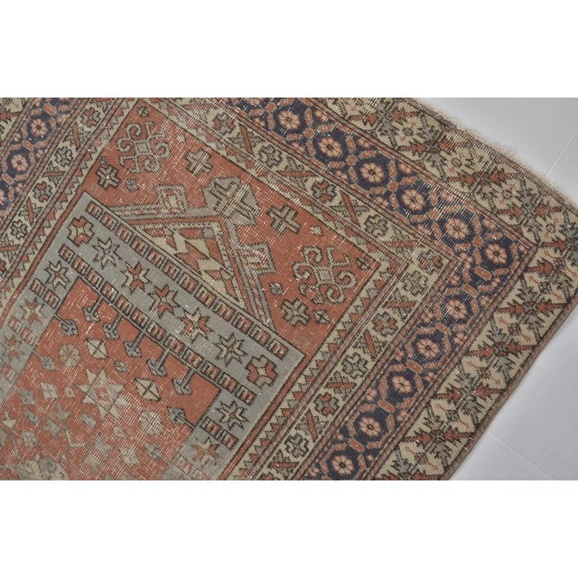 1960s 1960s Small Turkish Area Rug for Living Room, Boho Home Decor For Sale - Image 5 of 10