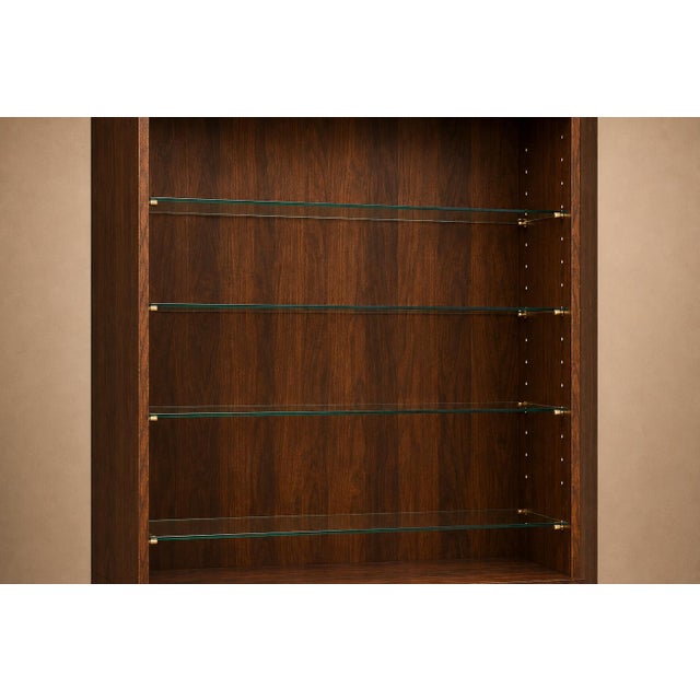 1960s Architectural Brazilian Modern Style Bookcases in Aged Reclaimed Rosewood, Pair For Sale In New York - Image 6 of 17