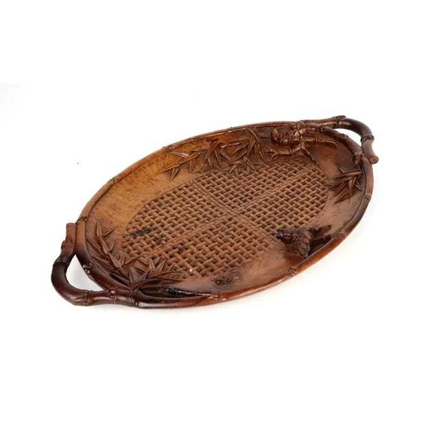 Art Deco Indochina Sculpted Tray, 1930s For Sale - Image 6 of 13