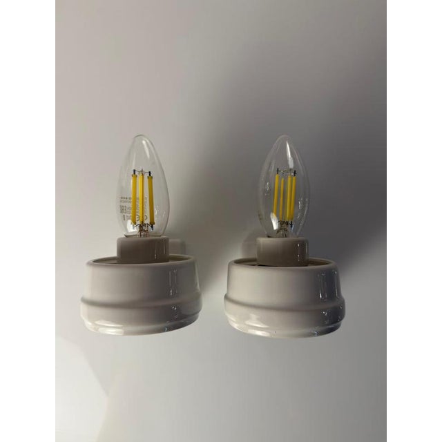 White White Model 6080 Wall Lamp by Sigvard Bernadotte for Ifö, Set of 2 For Sale - Image 8 of 11