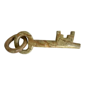 Vintage Carved Marble Alabaster Decor Skeleton Key