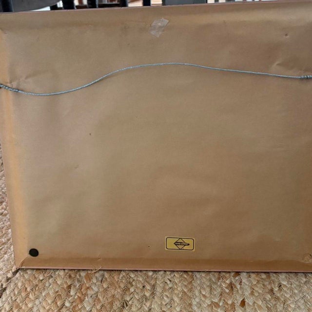 Vintage 1970s Handmade Needlepoint in Frame Featuring a Farm Scene Pond With Ducks, Geese, and Chickens Textile Art For Sale - Image 4 of 9