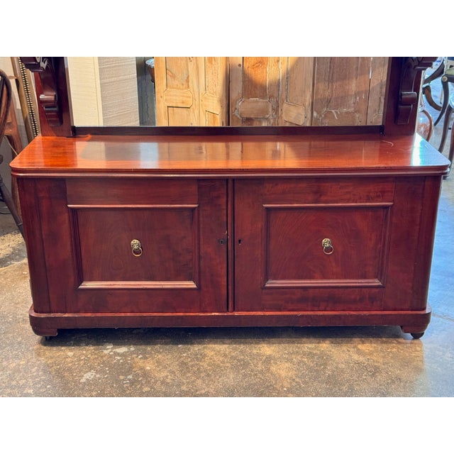 19th Century Mahogany Etagere With Lion Mask Handles For Sale - Image 4 of 14