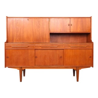 Vintage Danish Teak Highboard or Buffet, 1960s For Sale